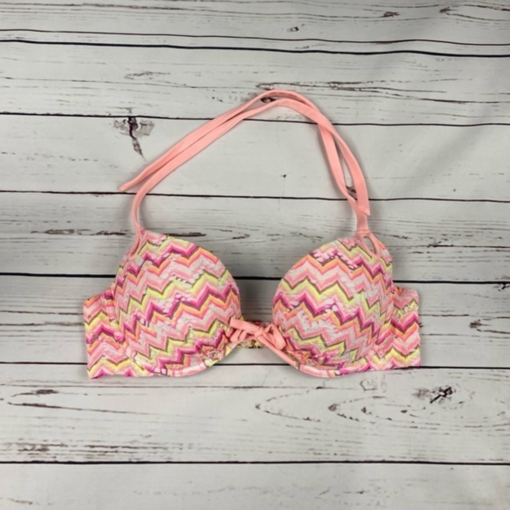 36C VS Pink Chevron‎ Bikini Top